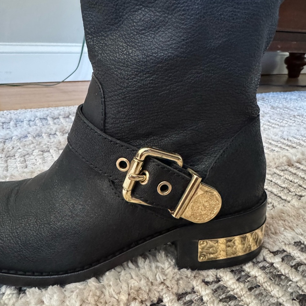 Vince Camuto Winchell Leather Moto Boots - Picture 6 of 7